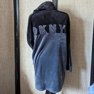 Oversized velour DKNY hoodie